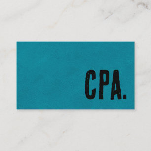 Premier Blue Faux Leather Accountant Business Card