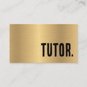 Premier Faux Gold Tutor Business Card