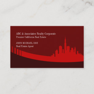 Premier Real Estate Red Custom Business Cards