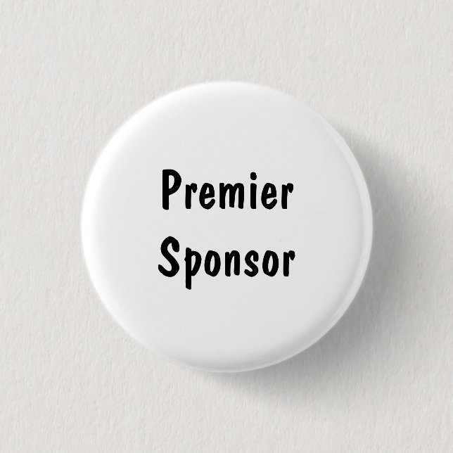 Premier Sponsor 3 Cm Round Badge (Front)