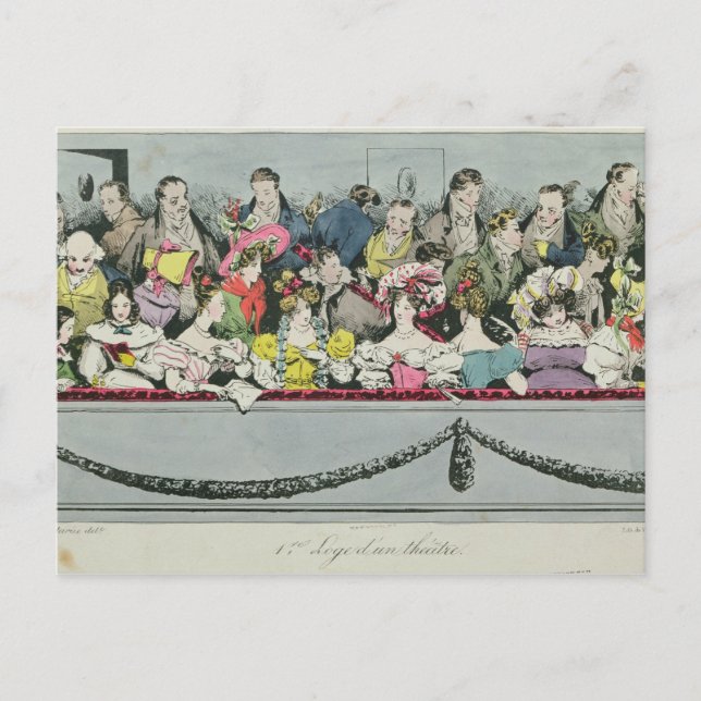 Premiere Loge d'un theatre Postcard (Front)