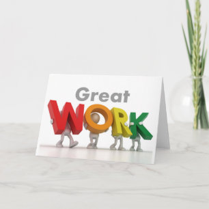 Premiere Series - Great Work Card