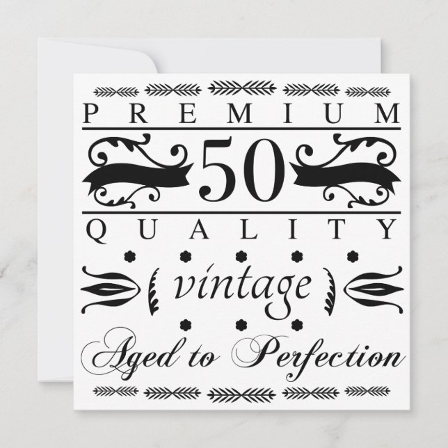 Premium 50th Birthday Card (Front)