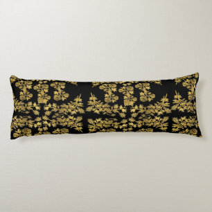 Premium Aesthetic Golden Floral pattern Body Cushion