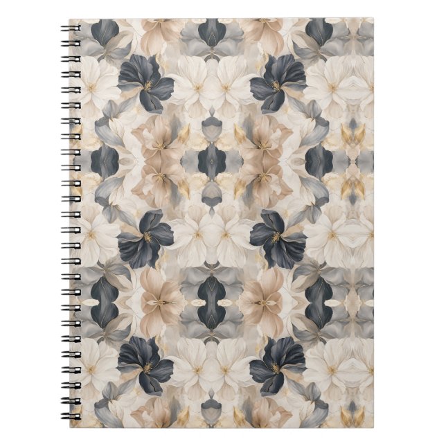 Premium Artistic Floral Abstraction Notebook (Front)