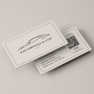 Premium Auto Detailing Car Wash Sand Business Card