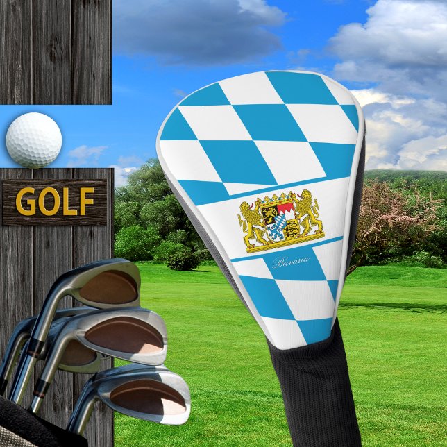 Premium Bavaria Golf Covers, Bavarian Flag Head Cover (Creator Uploaded)