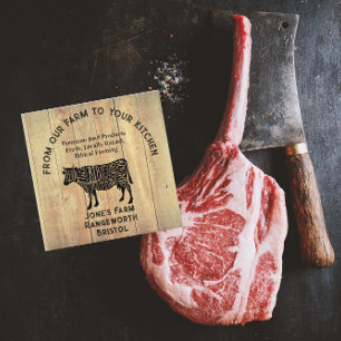 Premium Beef Farmer & Cattle Meat Business Card – 