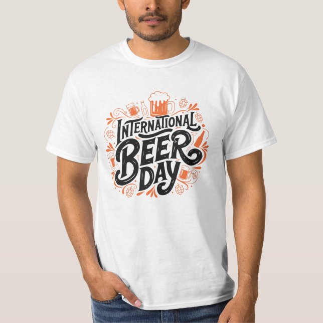 Premium Beer Day Typography Vector T Shirt Design (Front)