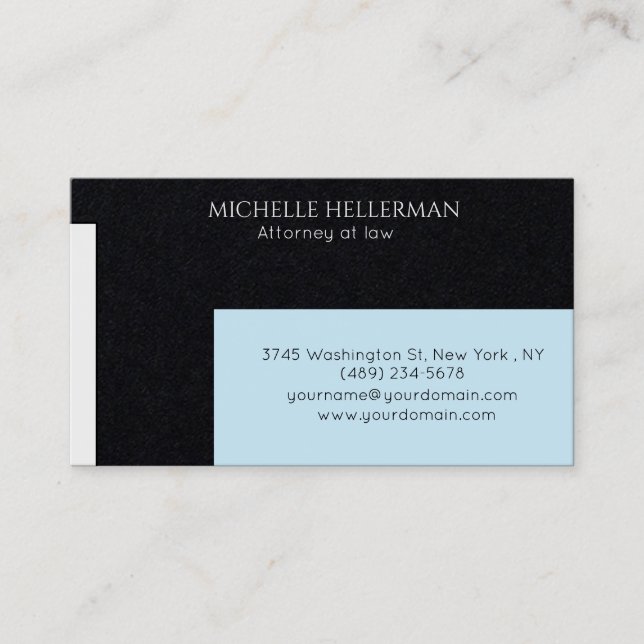Premium Black Business Card (Front)