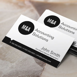 Premium Black Dot Accounting Business Card