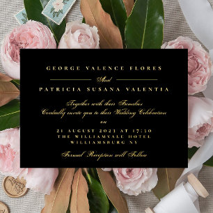 Premium Black Gold Calligraphy Elegant Wedding