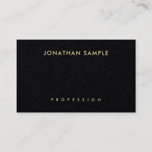 Premium Black Gold Look Text Modern Minimalist Business Card