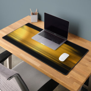 Premium Black Gold Tech Style Desk Mat