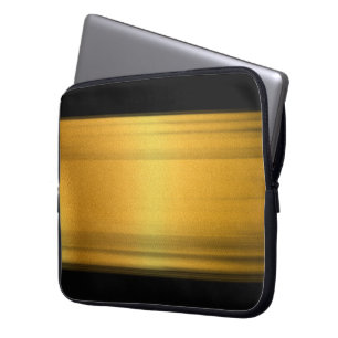 Premium Black Gold Tech Style Laptop Sleeve