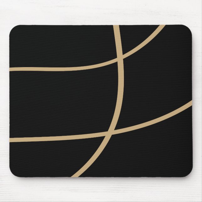 Premium Black Gold Tech Style Mouse Pad (Front)