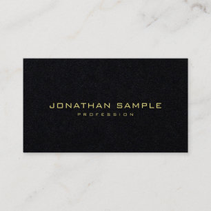 Premium Black Gold Text Elegant Minimalist Modern Business Card