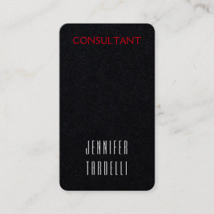 Premium Black Modern Minimalist Elegant Business Card