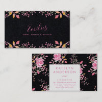 Premium Black Organic Botanical Watercolor Roses