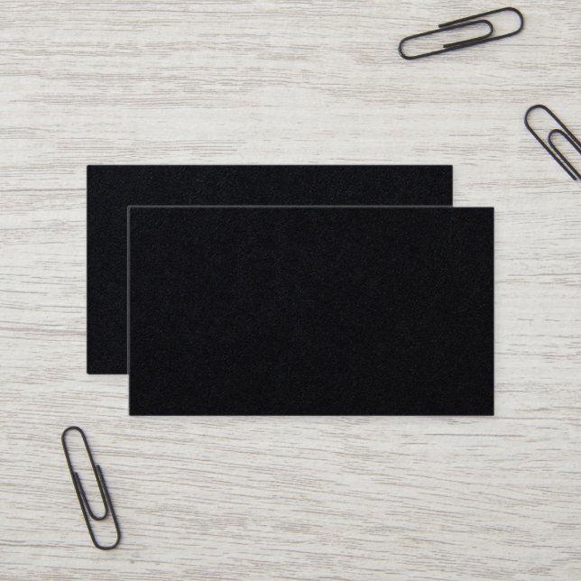 Premium Black Standard Business Card (Front/Back In Situ)
