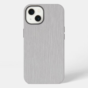 Premium Brushed Silver Metal Texture iPhone 13 Case