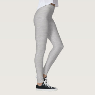 Premium Brushed Silver Metal Texture Leggings