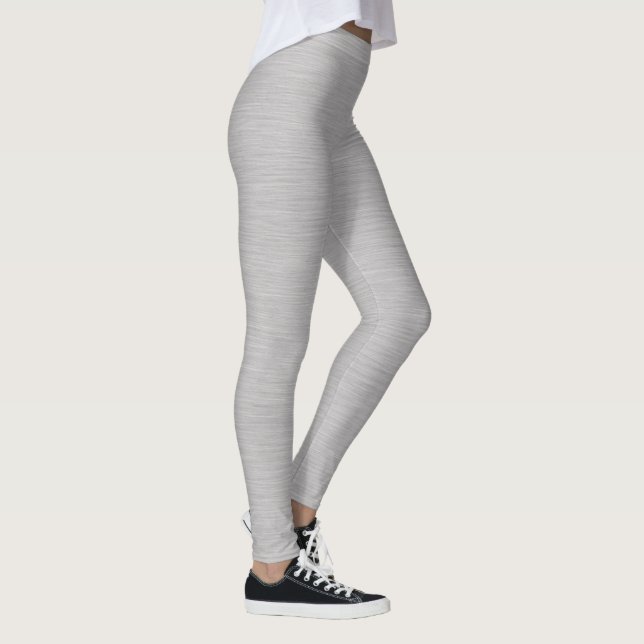 Premium Brushed Silver Metal Texture Leggings (Right)