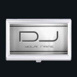 Premium Brushed Stainless Steel Metal Music DJ Business Card Holder<br><div class="desc">Premium Brushed Stainless Steel Metal Music DJ - Customisable design for you. All text style,  colours,  sizes can be modified to fit your needs. If you need any customisation,  please contact me.
 Here is the matching business card:</div>