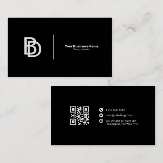Premium Business Card with Logo and QR code