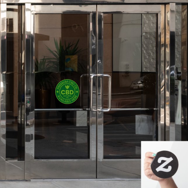 Premium CBD Oil Available Here Advert (Office Door)