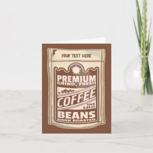 Premium coffee beans food poster cafe Barista Card