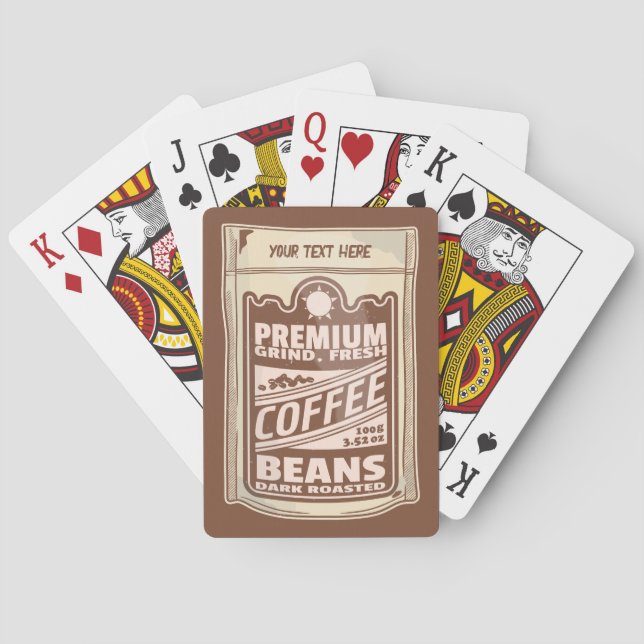 Premium coffee beans food poster cafe Barista Playing Cards (Back)