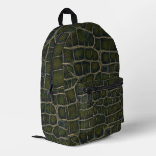 Premium Crocodile Texture Pattern Printed Backpack