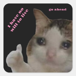 Premium Depressed Cat Sticker