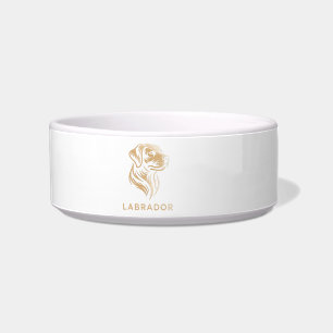 Premium Design of Labrador retriever in Golden Bowl