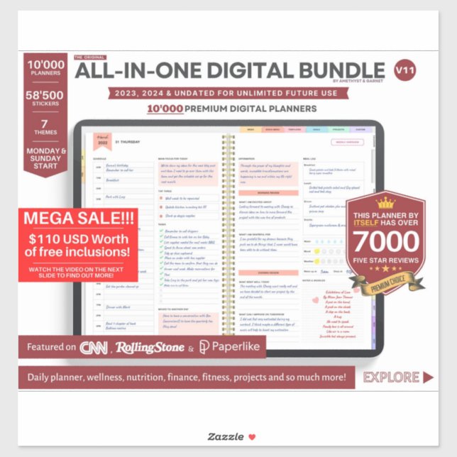 Premium Digital Planner 2023 2024  (Sheet)