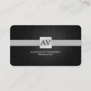 Premium Elegant Black and Silver Business Card