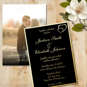 Premium Elegant Modern Photo on Back Wedding
