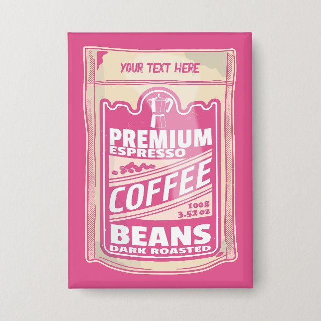 Premium espresso coffee beans pink food pop art (Front)