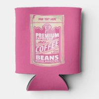 Premium espresso coffee beans pink food pop art