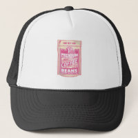 Premium espresso coffee beans pink food pop art
