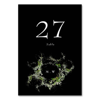 Premium Eucalyptus Wreath Elegant Monogram Wedding Table Number