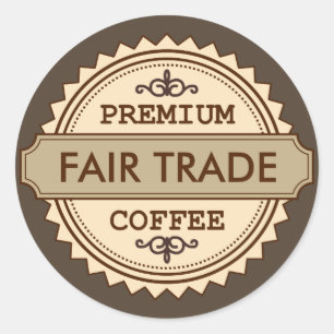Premium Fair Trade Vintage style business sticker