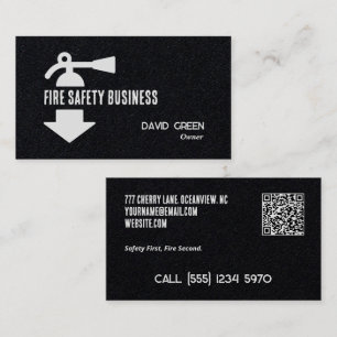 Premium Fire Safety Custom QR Business Card