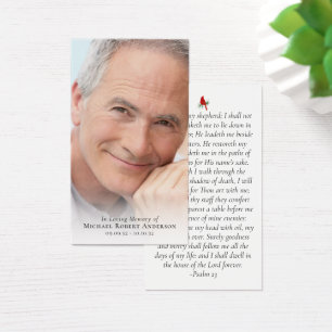 Premium Full Photo Memorial Prayer Card