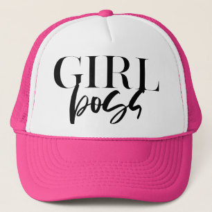 Premium Girl Boss   Black Text Modern Ultra Trucker Hat