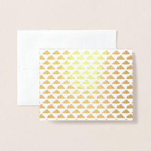 Premium Gold or Silver Cloud Pattern Foil Card