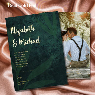 Premium Green Gold Foil PHOTO Wedding