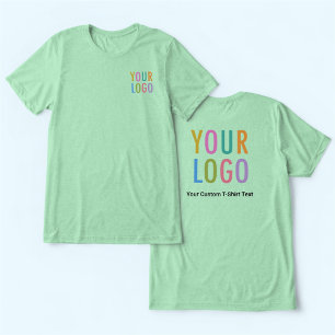 Premium Green T-Shirt Custom Company Logo Unisex Tri-Blend Shirt