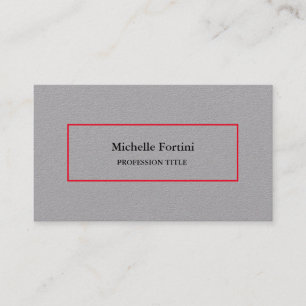 Premium Grey Elegant Plain Minimalist Business Card